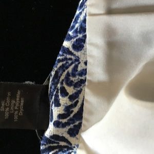Ann Taylor Straight Skirt Cobalt/Red Pattern